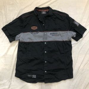 Harley Davidson Iron Block Shirt Embroidered XL
